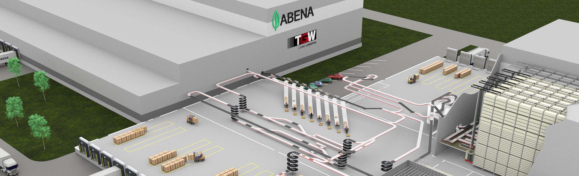 Abena setzt bei der Erweiterung seines Logistikzentrums auf TGW-Know-how.